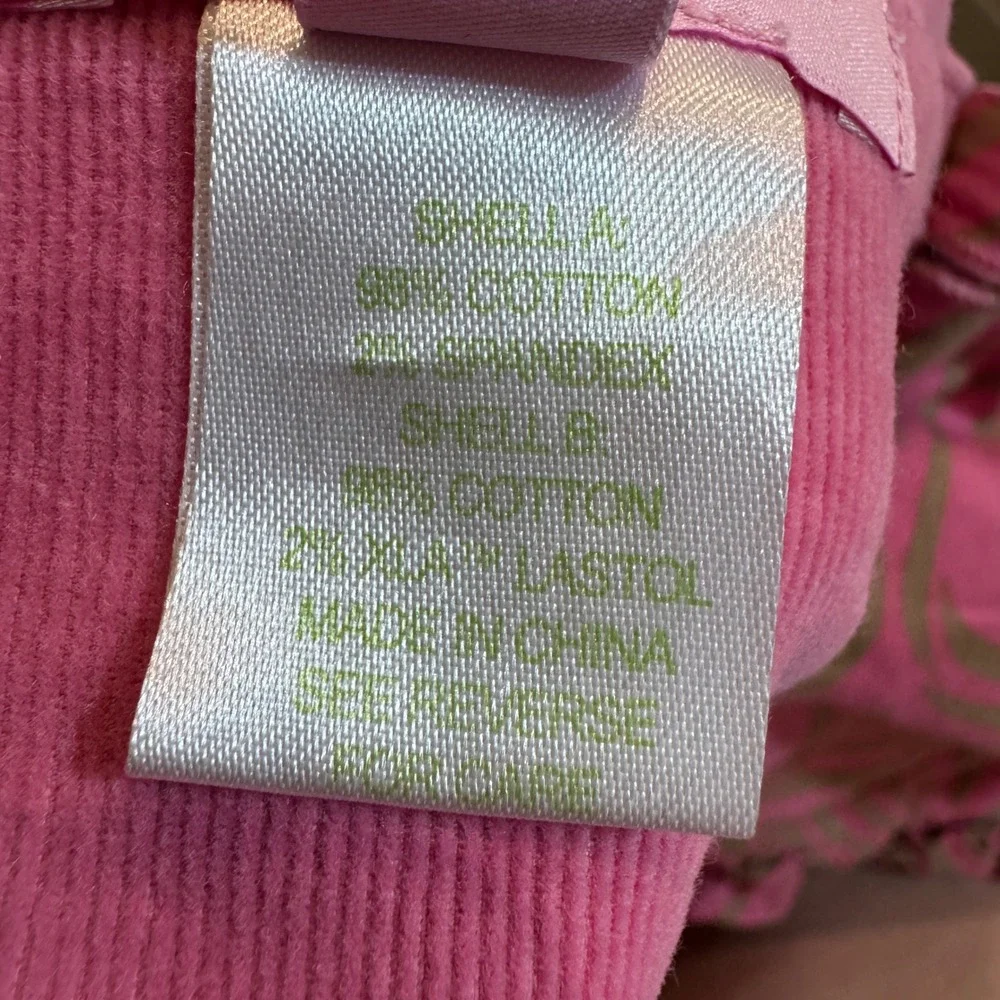 Lilly Pulitzer Reversible Girls Pink Corduroy Skirt Ruffle Hem Size 7‎